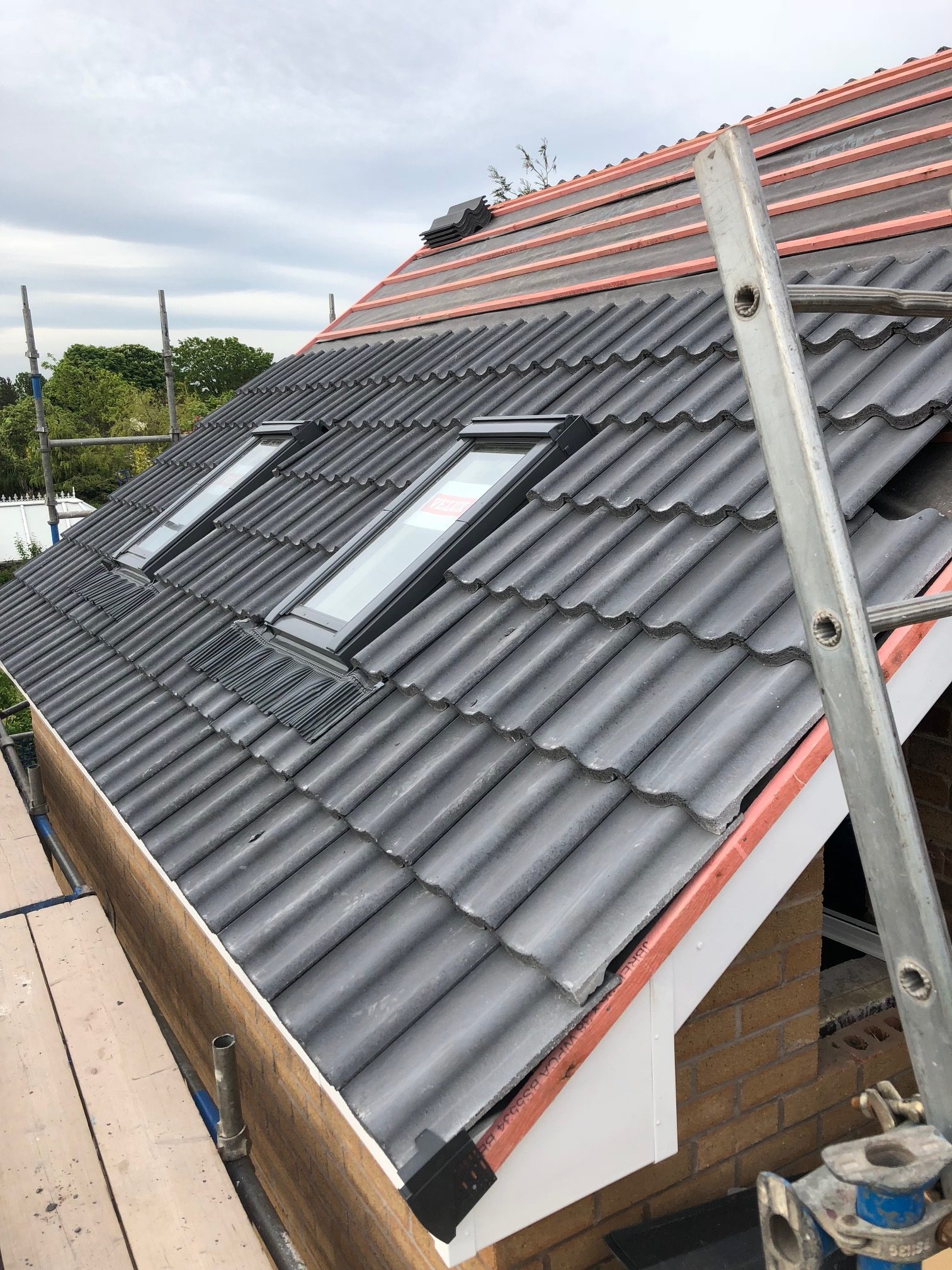 roof slates on extension