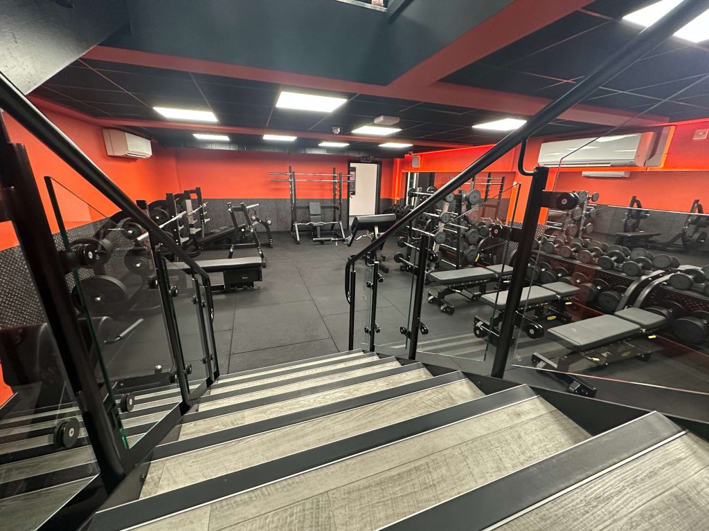 staircase to gym facilities